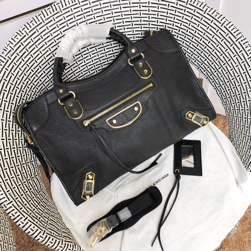 Front view of refined statement women's handbag – women's luxury handbag