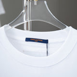 Close-up detail shot of Louis Vuitton cotton t-shirt with relaxed-fit cut