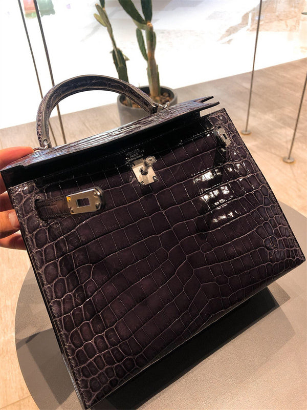 Streamlined bag shown from front angle