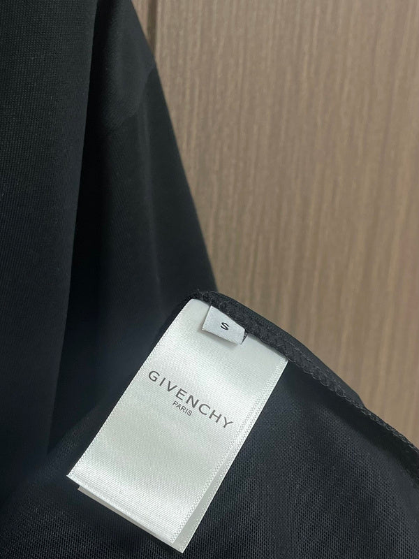 Close-up detail shot of Givenchy luxury clothing with streetwear-inspired cut