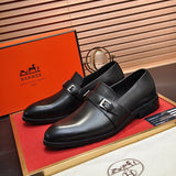 Hermes shoes Style 069 - front view, classic monogram styling