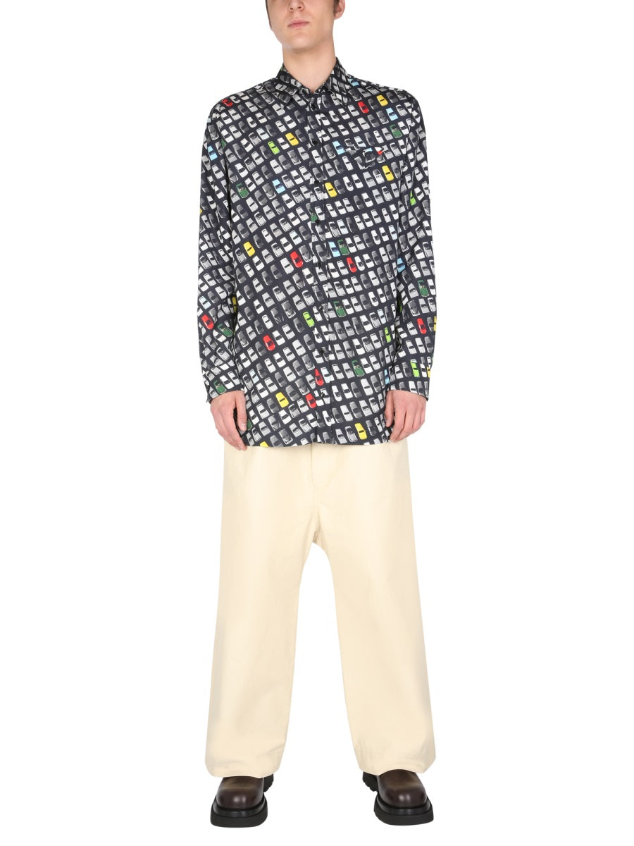Bottega Veneta Tops? Bottega Veneta Men Shirt With Allover Print Premium Designer Casual Top