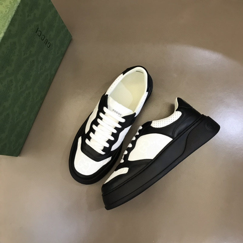 Gucci two-tone luxury sneakers view 9 breathable knit upper