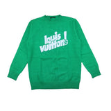 Front view of Louis Vuitton luxury clothing with logo-detail design