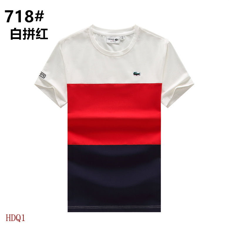 Side profile of Lacoste luxury clothing with tailored silhouette