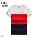 Side profile of Lacoste luxury clothing with tailored silhouette