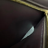 Bold Faux Leather Handbag - Signature Hardware Accents | Women's Statement Accessory #1610 - side angle view (image 2) of designer-inspired handbag
