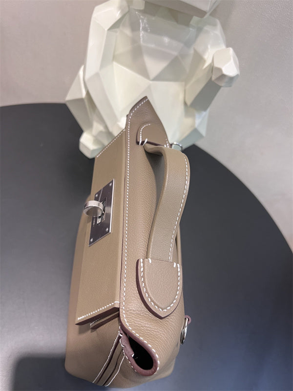 Sophisticated bag shown from front angle