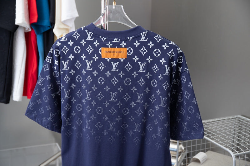 Side profile of Louis Vuitton cotton t-shirt with signature branding