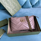 Front view of classic refined women's handbag – women's luxury accessory