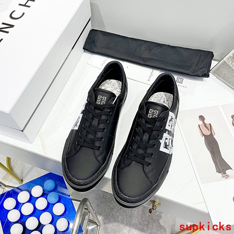 Givenchy shoes Style 047 - front view, statement logo accent