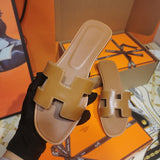 Hermès Red Crisscross Strap Sandals - Side Profile View