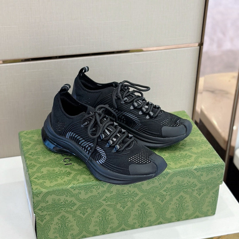 Gucci stone beige luxury sneakers view 8 bold athletic profile