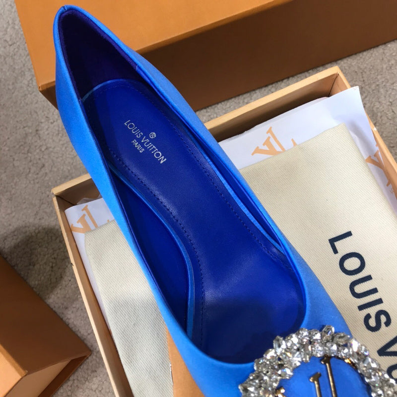 Close-up of Louis Vuitton shoes craftsmanship