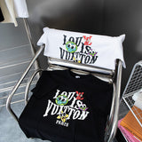 Side profile of Louis Vuitton cotton t-shirt with signature branding