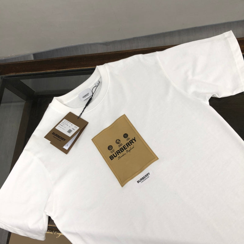 Close-up of Burberry t-shirt craftsmanship