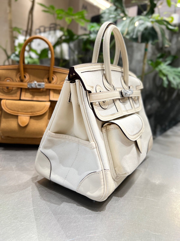 Close-up detail of classic bag design