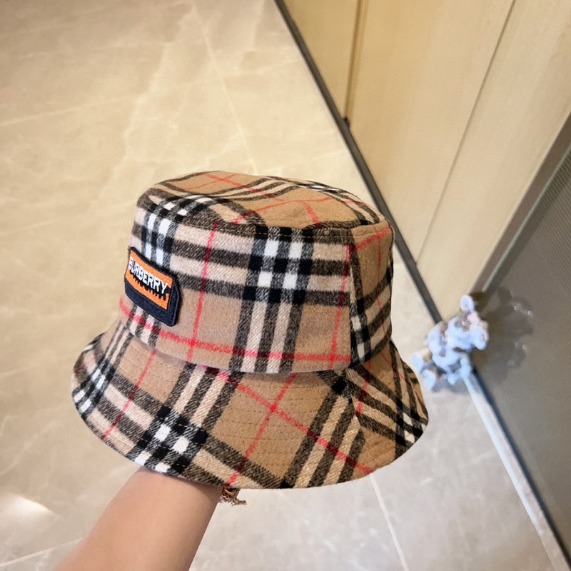 Close-up detail view of Burberry unisex cap