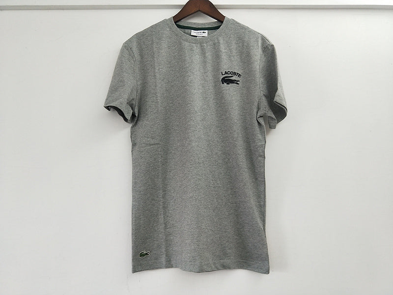 Front view of Lacoste luxury clothing with signature branding