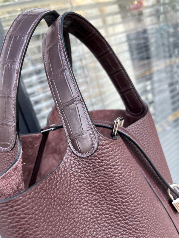 Close-up detail of tailored bag design
