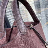 Close-up detail of tailored bag design