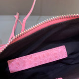 Bold Faux Leather Handbag - Statement Silhouette | Women's Statement Accessory #361 - texture close-up (image 9) of designer-inspired handbag