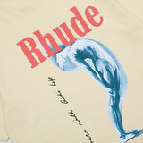 Back view of Rhude luxury clothing with contemporary cut
