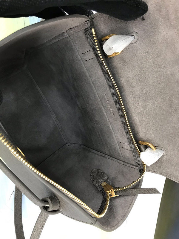 Side profile of everyday-luxe signature women's handbag – women's luxury accessory