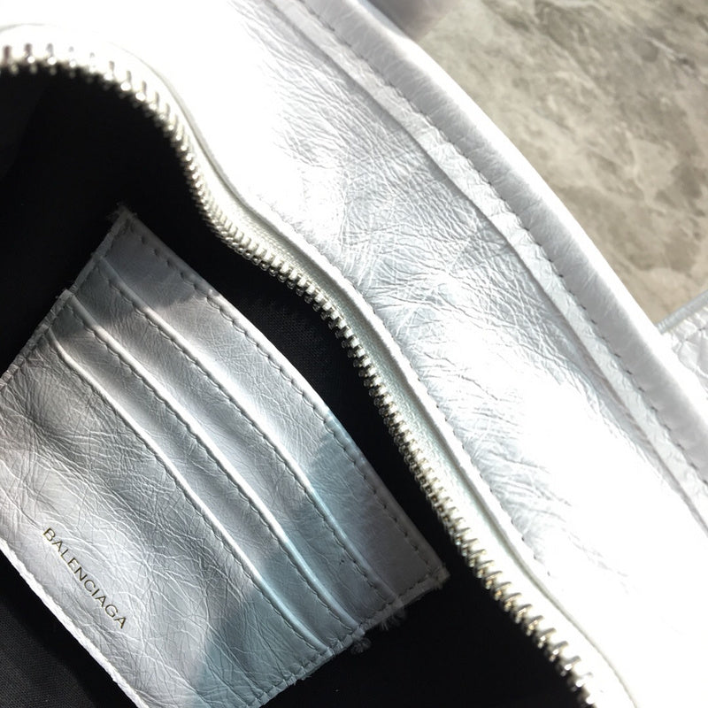 Chic Faux Leather Handbag - Modern Structured Build | Women's Designer-Inspired Purse #945 - side angle view (image 2) of designer-inspired handbag