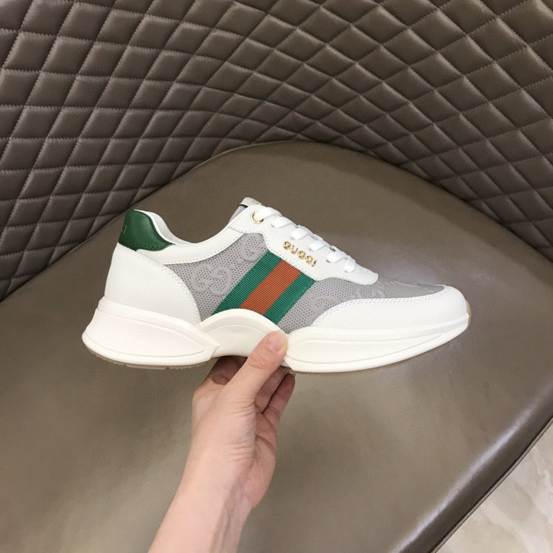 Gucci clean off-white luxury sneakers view 5 chunky sole construction