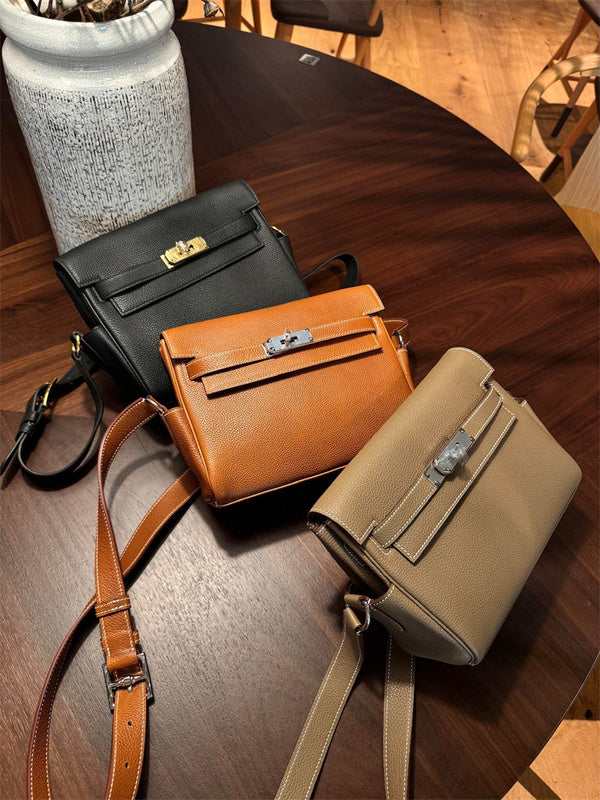 Considered bag shown from front angle