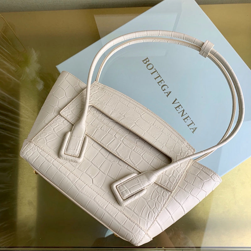 Bold Faux Leather Handbag - Signature Hardware Accents | Women's Everyday Carry Handbag #1730 - styled full view (image 7) of designer-inspired handbag