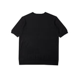 Side profile of Polo cotton polo shirt with monogram-inspired silhouette