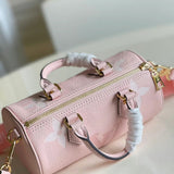 Back view of polished sleek women's handbag – women's statement bag