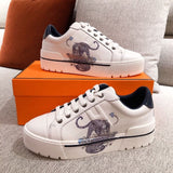 Hermes shoes Style 393 - front view, statement logo accent (alternate angle)