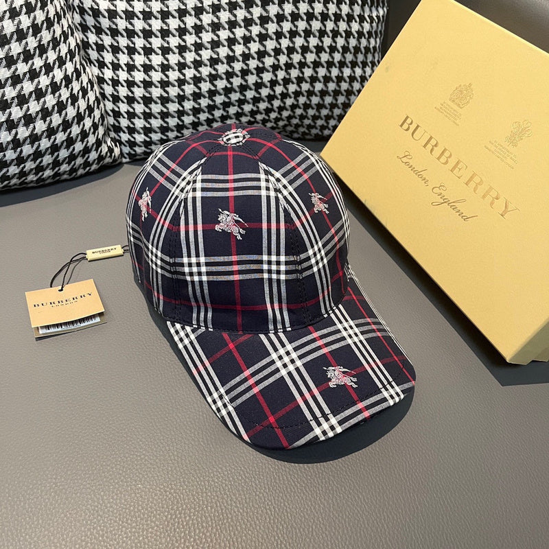 Close-up detail view of Burberry unisex cap