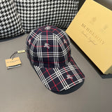 Close-up detail view of Burberry unisex cap