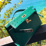 Close-up detail of tailored bag design