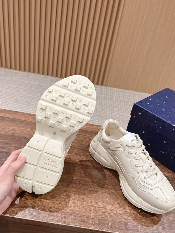 Gucci soft grey luxury sneakers view 9 chunky sole construction