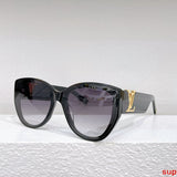 Close-up detail view of Louis Vuitton unisex sunglasses