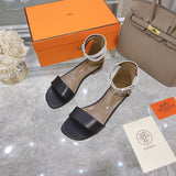 Hermès Grey Slip-On Sneakers - Side Profile View