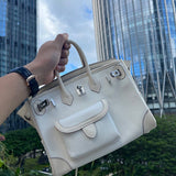 Close-up detail of graceful bag design