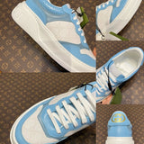 Side profile of Gucci crisp white sneakers heritage-inspired look