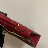 Side view of smart structured handbag
