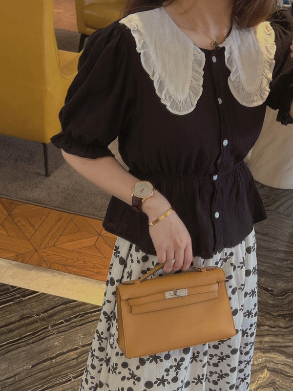 Streamlined bag shown from front angle