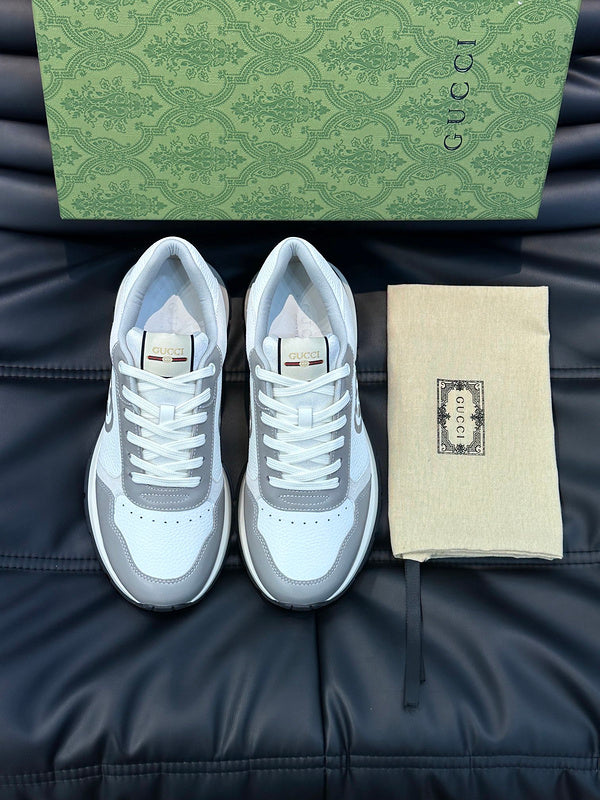 Gucci classic monochrome luxury sneakers view 4 heritage-inspired look