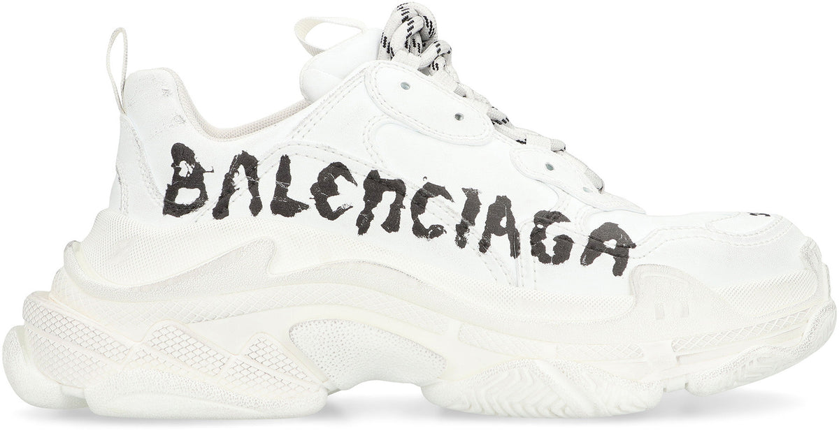 Balenciaga Shoes? BALENCIAGA Low-Top Vintage Effect Sneakers for Women Comfortable Everyday Designer Shoes