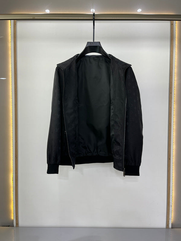 Side profile of Louis Vuitton luxury clothing with label-forward styling