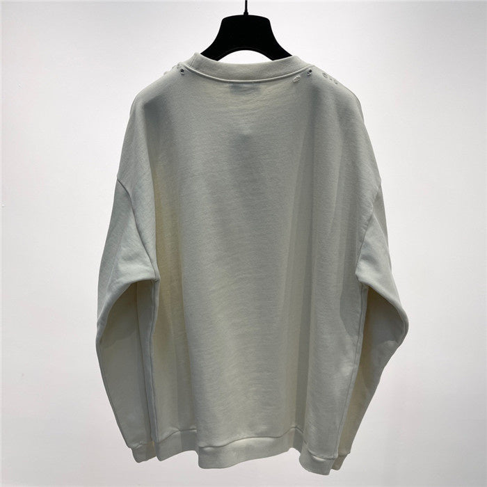 Close-up of Balenciaga designer clothing craftsmanship