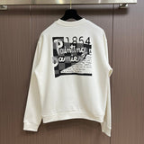 Side profile of Louis Vuitton luxury clothing with signature branding